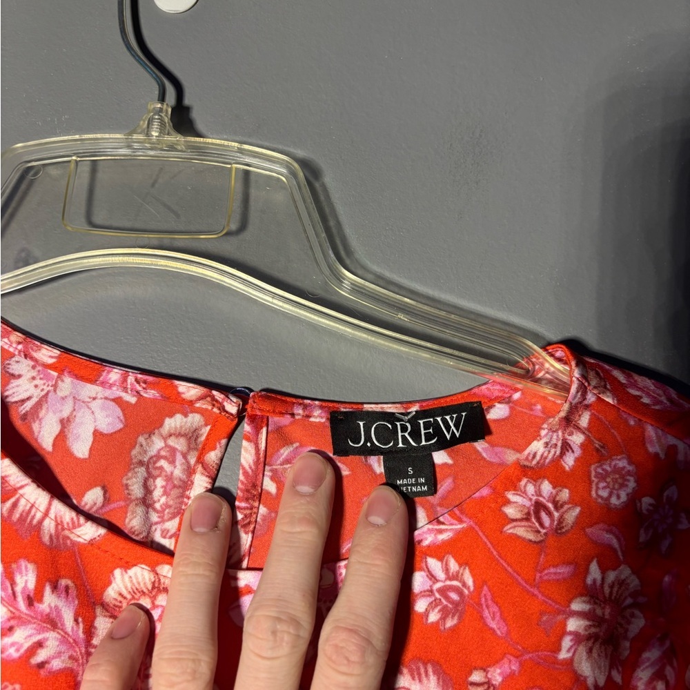 J.Crew Winter Garden Bell Sleeve Top in Poppy Fields Women’s Size Small - Picture 4 of 6